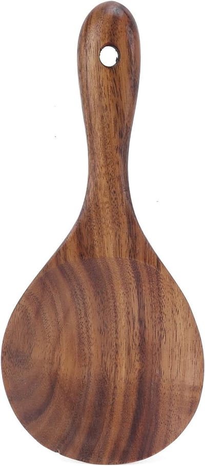 Houten Rijstlepel, Keuken Gereedschap voor Anti-aanbak Pannen, Ideaal voor Koken en Serveerwerk