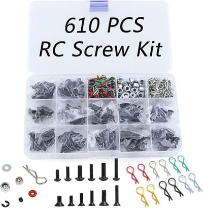 610PCS RC Auto Onderdelen Schroefset voor 1/8 en 1/10 Schaal Vrachtwagens en Auto's