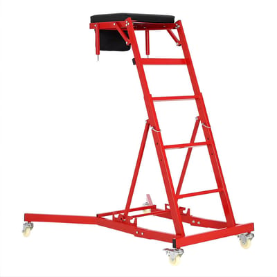 Verstelbare Garage Creeper - Monteurs Ligkar 400LB - Met Vergrendelbare Wielen & Gereedschapstas - Zwart (zoals afgebeeld)