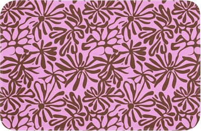 Badmat 60x40 cm - Antislip - Organisch - Patroon - Roze - Badmatten voor badkamer - Badkamermat - Douchemat - Badkamer mat