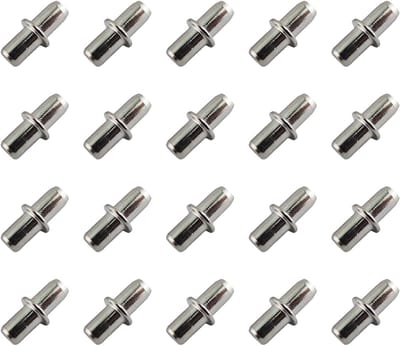 Verpakking van 50 plankdragers 5 mm - Plankdragers - Bevestigingslatten voor planken - Planksteunen - voor meubels en kasten