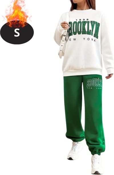 Nivard Joggingpak - Huispak - Volwassenen - Trainingspak - Comfortabel - Joggingsbroek - Tracksuit - Dames - Groen - S