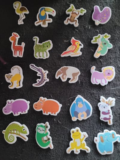 Foam dieren stickers - 20 st / knutselen