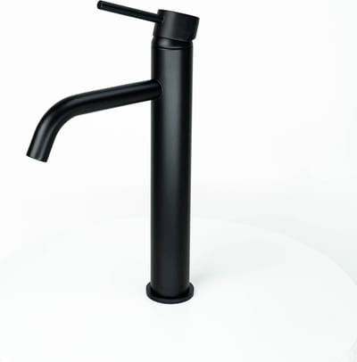 Sanitair Royal Elegance | Zwart | Wastafelkraan | Badkamerkraan | hoge uitloop | verhoogde wastafelkraan | Waterbesparend | Zwarte Wastafelkraan