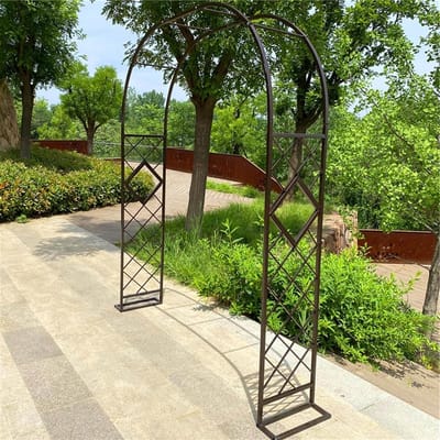 Tuinboog Metaal - Rozenboog - Klimplanten Ondersteunen - Verdikte Versterkte Beugel - 180x270x40CM - Rosé