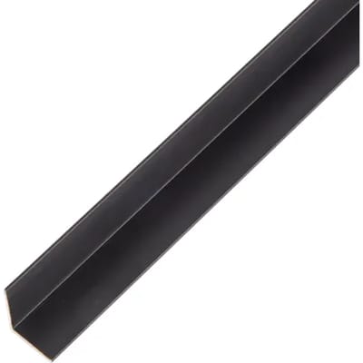 Alberts Hoekprofiel - Aluminium Zwart - 15x15x1mm 1m