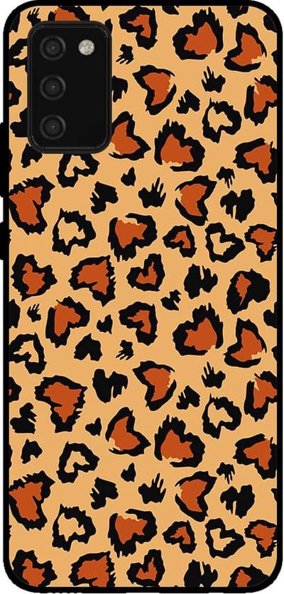 Smartphonica Telefoonhoesje voor Samsung Galaxy A02s met tijgerprint - backcover met panterprint - Bruin geschikt voor Samsung Galaxy A02s