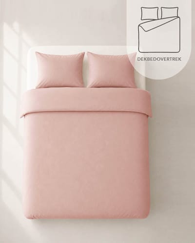 HOOMstyle Dekbedovertrek met kussenslopen - luxe micro Percale - dekbedovertrek - 200x220cm - 2 persoons - Bloesem Roze