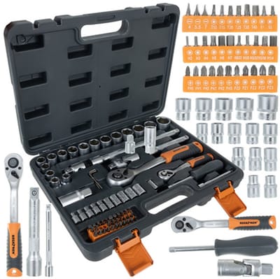 MOZY® - Gereedschapskoffer - 72 delig - Inclusief Opbergkoffer - Schroevendraaier - Gereedschapset - Ratelset