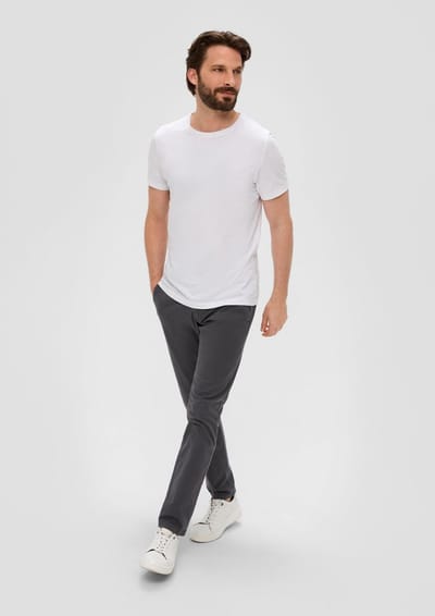 s.Oliver - male - Slim fit: katoenen twill chino's
