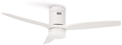 CREATE - Plafondventilator silent 40W - M Ø132 cm - Met Wifi - Met Afstandsbediening - 6 Snelheden - Timer - Zomer/Winter functie - Wit - WIND CALM