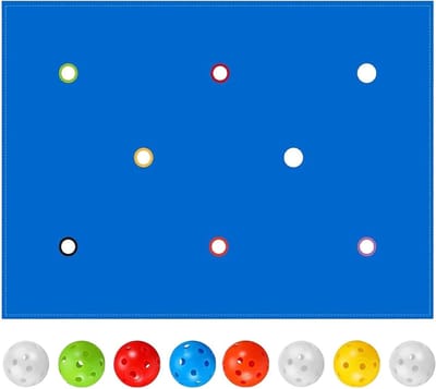 Teamspellen Tarp - Groepsactiviteit - Samenwerken Oefenen - Met 8 Ballen - 200x145cm - Blauw