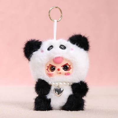 Kawaii Vinyl Dier Pluche Sleutelhanger Cartoon Figuur Pluche Tas Hanger Anime Konijn Sleutelhanger Kantoor Decoratie Pluizige Knuffelpop white
