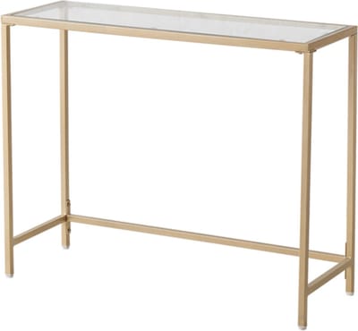 Console Tafel - Transparant goud - Wandtafel - Bijzettafel - 100cm breed