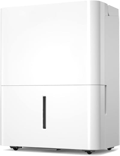 TIM® Luchtontvochtiger en luchtreiniger - Luchtontvochtiger slaapkamer - Luchtontvochtiger - Wit - 25cm x 35cm x 51cm
