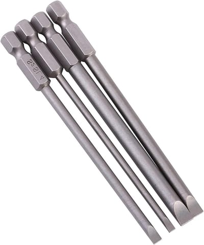 Set van 4 Stuks Magnetische Schroevendraaiers met Hex Shank van 3mm tot 6mm - S2 Legering Stalen Bits voor Precisiewerk