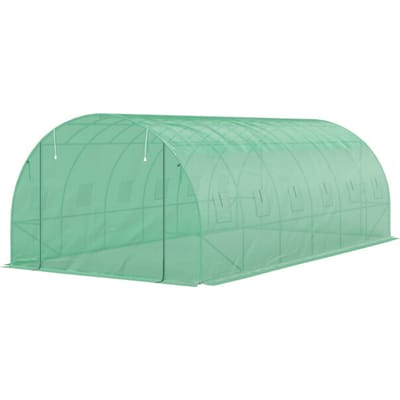 4goodz Foliekas XL 6x3x2 m inloopkas kweektent met 12 ramen - Groen