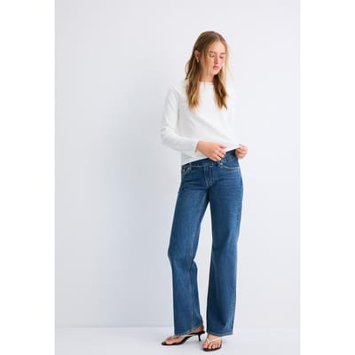 Stradivarius T-shirt met lange mouw en zachte touch  Ecru XS