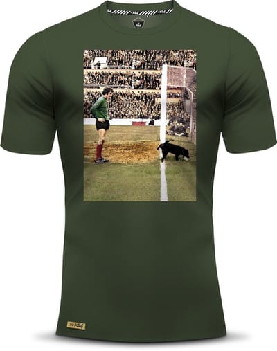 FC Kluif 'Onder de lat' t-shirt groen - Maat S / Small - Heren lifestyle shirt - Goalkeeper shirt