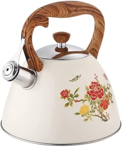 Waterkoker Fluitketel - Theepot Ketel - Fornuis Koken - 3 Liter Capaciteit - Hoogte 23cm