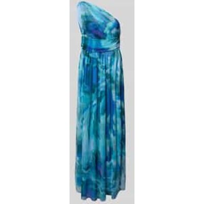 Avondjurk met tailleband en one shoulder-band