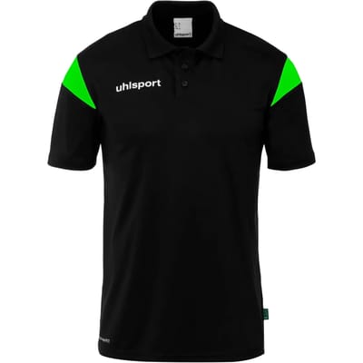 Uhlsport Squad 27 Polo Kinderen - Zwart / Fluo Groen | Maat: 140