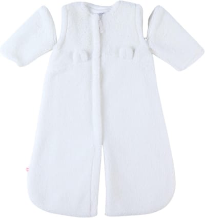 Winterslaapzak Baby - Trappelzak Warm - Veilig Slapen - Afneembare Mouwen - 70 cm - Ecru