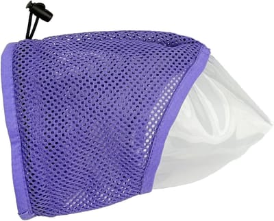 Kattenmuilkorf - Ademend masker - Veilige hantering - Verstelbaar trekkoord - Maat M - Paars