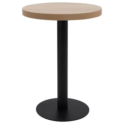 vidaXL - Bistrotafel - 60 - cm - MDF - lichtbruin