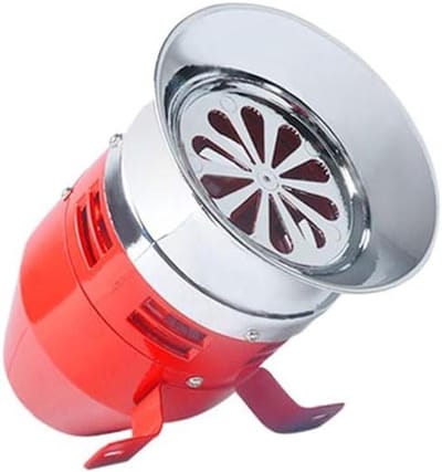 Motor Sirene Alarm - Luchtalarm Hoorn - Noodsituaties Waarschuwen - Robuuste Metalen Behuizing - 23 x 20 x 15 cm