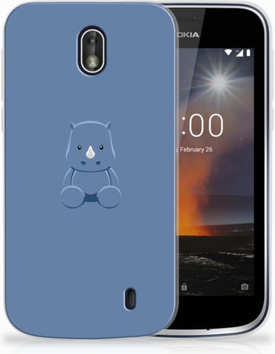 Nokia 1 Telefoonhoesje met Naam Baby Rhino