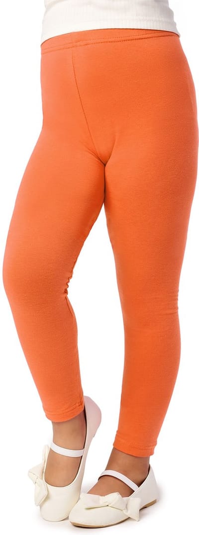 Merry Style MS-MS10-130-LE Meisjes Lang Leggings - Sport - Vrijetijdsbroek - Lang – Viscose - Sporbroek - Yogabroek - Oranje - 116