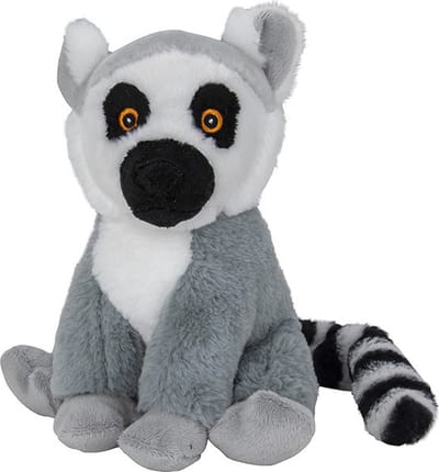 Pluche knuffel ringstaart maki aap van 21 cm - Speelgoed knuffeldieren apen