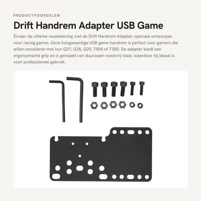 Dailygoods - Drift Handrem Adapter - USB Game Handrem - Professioneel gebruik - Zwart - Geschikt voor G27 G25 G29 T500 T300 - Voor Racing Games