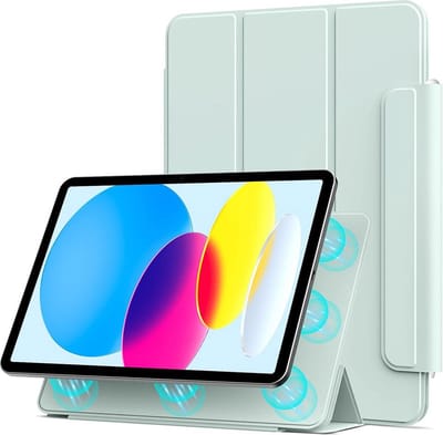 geschikt voor iPad 10e Generatie Magnetic Folio Hoes | Magnetische Bevestiging | Ingebouwde Standaard | Rondom Bescherming | geschikt voor iPad 10 (2022) met 10.9 inch display | Magnetische Hoes geschikt voor iPad 10 lichtgroen