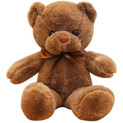 Schattige teddybeer knuffelpop gekleurde beer pluche speelgoed verjaardagscadeau grijppop 30cm donkerbruine kleur