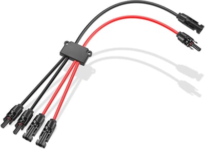 Parallelle Connector - Zonnestekker - Zonne-energie Aansluiten - UV-bestendig - 30 x 17.9 x 2.3 cm - Zwart