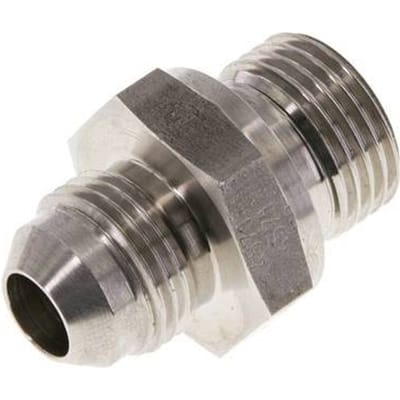 JIC  Dubbele Nippel G1/2'' X UNF 3/4''-16 RVS FKM 275bar