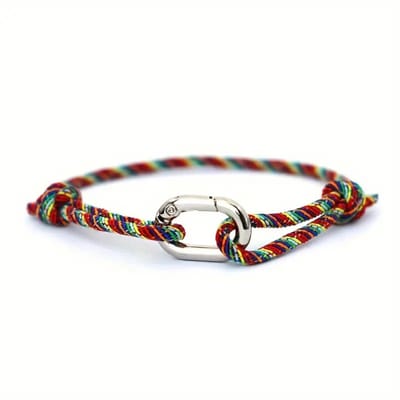Bovista Armband - Staal - Nep Zilver - Heren - Kleurrijk