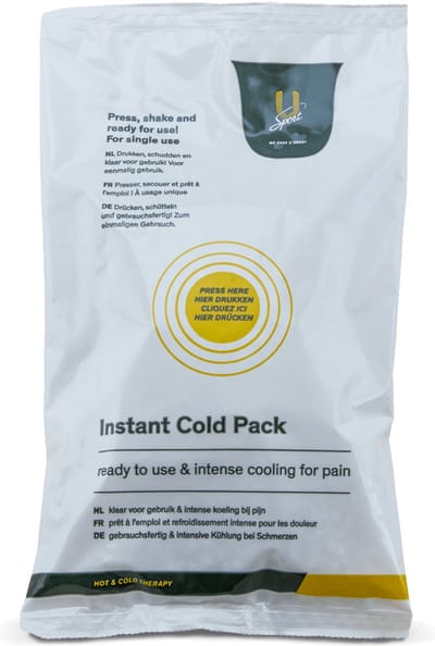 U-Sport Instant Cold Pack - 14 x 24 cm - 12 stuks - Directe Koeling (-4°C) - Groot Formaat - Eerste Hulp bij Sportblessures