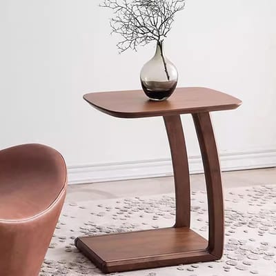 C-vormige bijzettafel - Kleine salontafel - Ruimtebesparend meubel - Veelzijdig ontwerp - Compact formaat