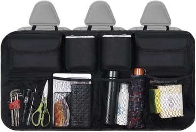 GELLDG Kofferbak organizer tas - Auto opbergtas - Kofferbaktas - Autoaccessoires - Waterdicht - Sterke elastische tas - Staafvormige structuur - Geschikt voor SUV's - Zwart