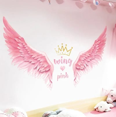 Creatieve Engelenvleugels Muurstickers Ins Slaapkamer Sticker Woonkamer Muur Decor Meisje Kamer Decoratie Zelfklevend Interieur