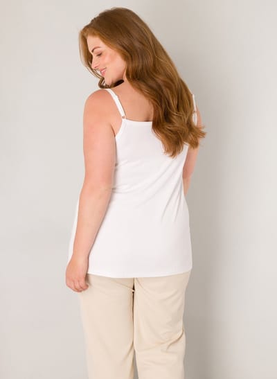 BASE LEVEL CURVY Alexa Top - White - maat X-0(44)