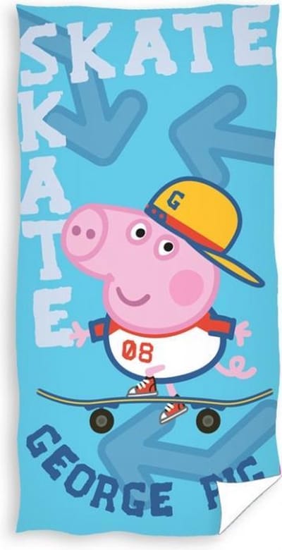 Peppa Pig handdoek Skate George 70 x 140 cm