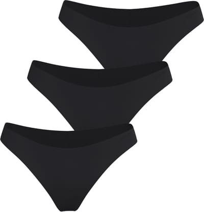 Björn Borg dames Invisible Briefs - slip middelhoge taille (3-pack) - zwart - zwart - zwart