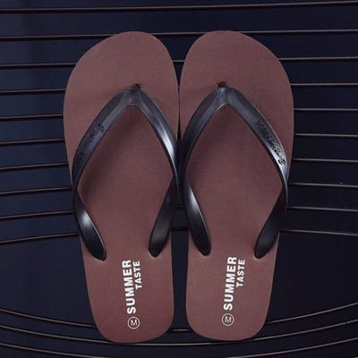 Tongs à semelles épaisses pour hommes, chaussures de plage d'extérieur antidérapantes 39 marron