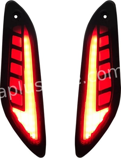 Knipperlichtset Tube Led Vespa Sprint en Primavera met Remlicht Donker Smoke Achterzijde Dagrijverlichting