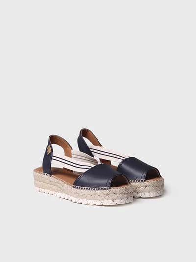 Damessandaal met jute plateauzool | ESTEL-SW