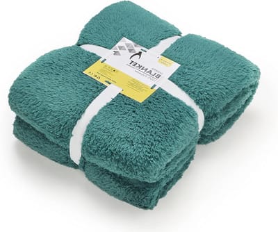 Sherpa Deken - Pluche Deken Plaid - Gezelligheid Thuis - Ultra Zacht Materiaal - 130x180 cm - Groen